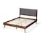 Baxton Studio Ines Dark Grey Upholstered Walnut Finished King Size Platform Bed 156-9409-9433 - alternate 10